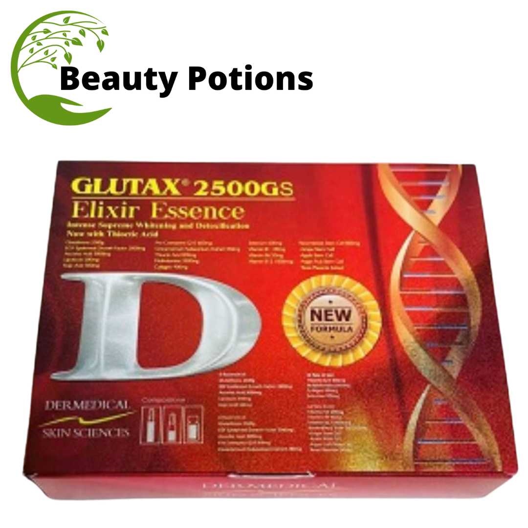 Glutax 2500 GS Elixir Essence Skin Whitening Injection 12 Sessions
