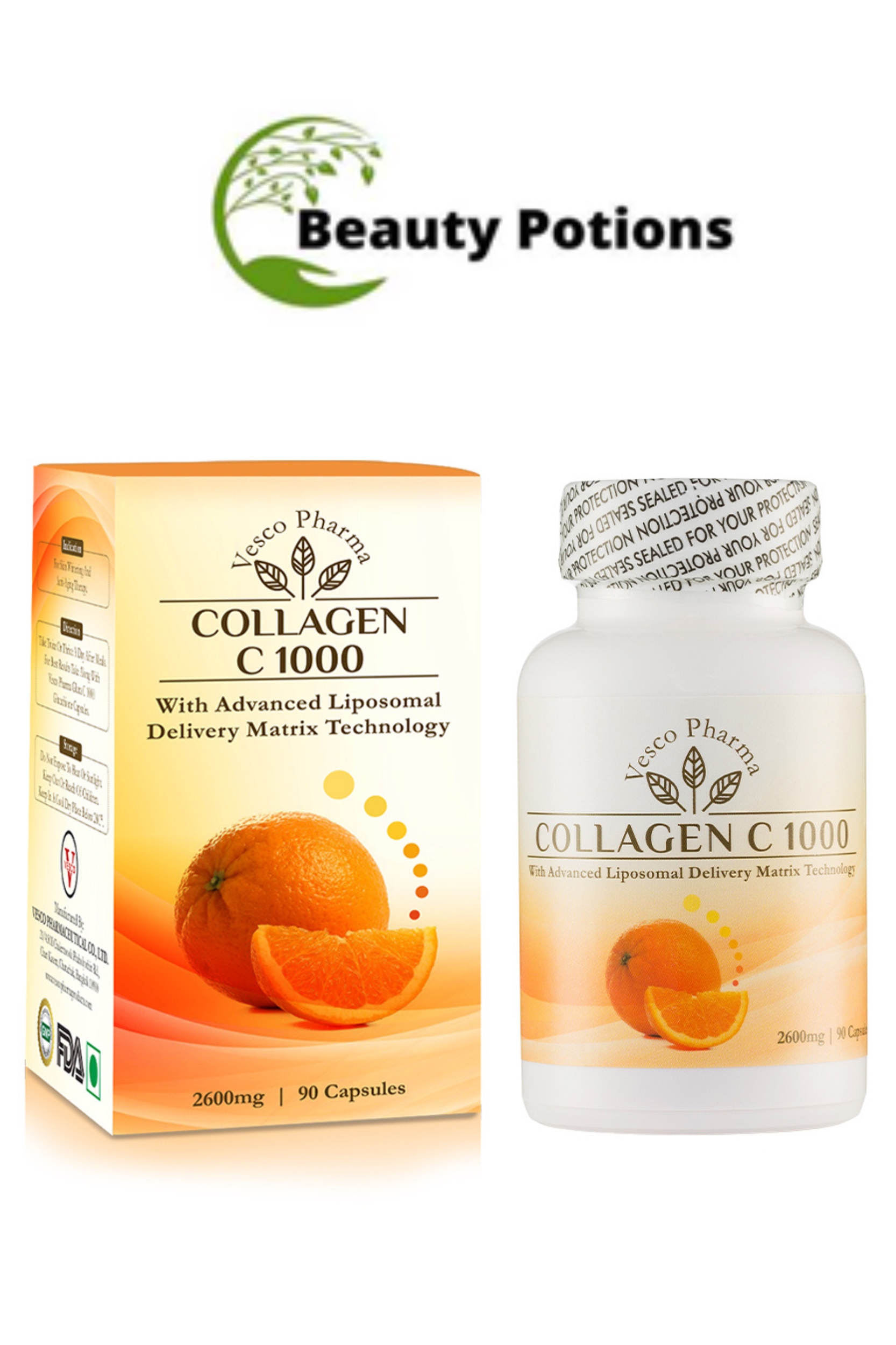 Vesco Pharma Collagen C 1000 Collagen Capsules 90 Capsules