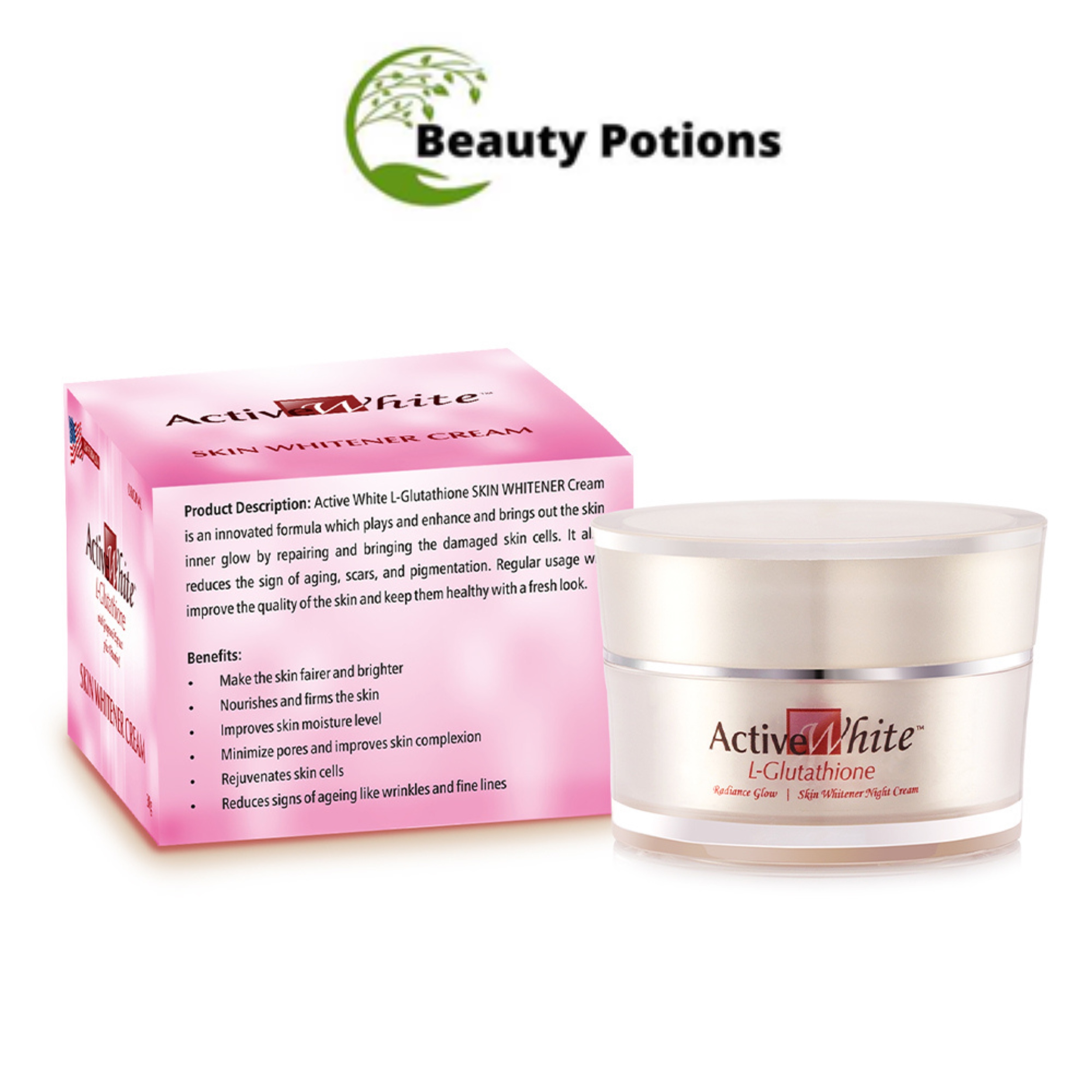 Active White L Glutathione Skin Whitening Cream