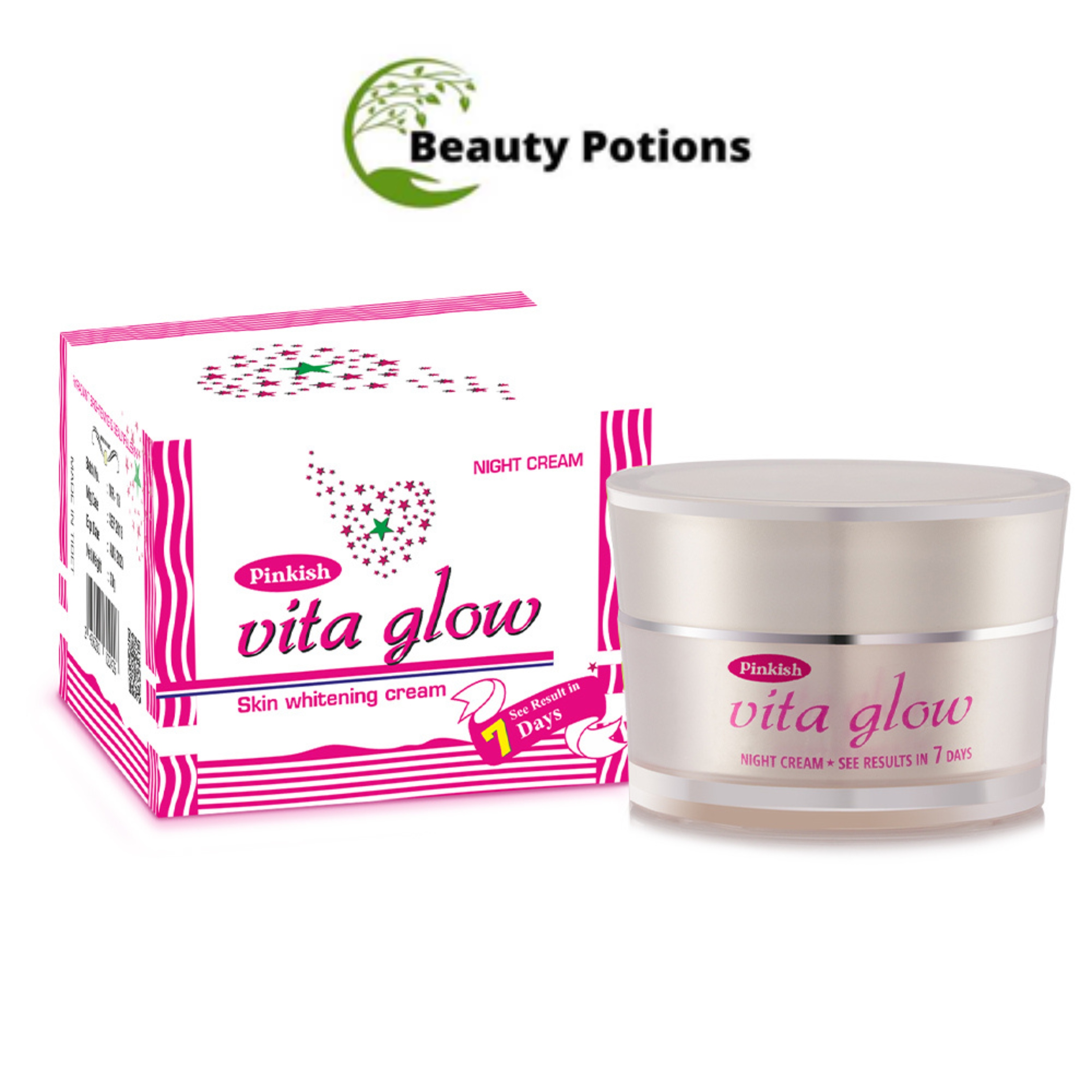 Pinkish Vita Glow Skin Whitening Night Cream