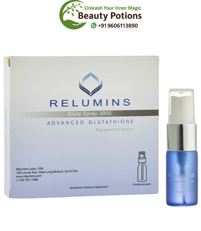 Relumins Gluta Spray 3000mg Oral Glutathione Skin Whitening and Immune Support