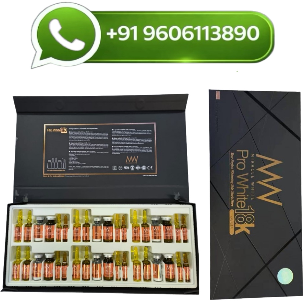 Miracle White Pro White 18K 180000mg Glutathione Injection