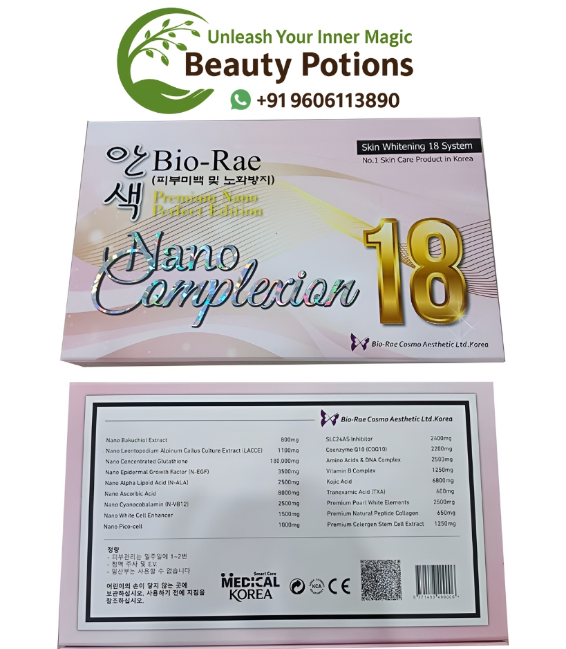 Bio Rae Nano Complexion 18 Skin Whitening Glutathione Injection