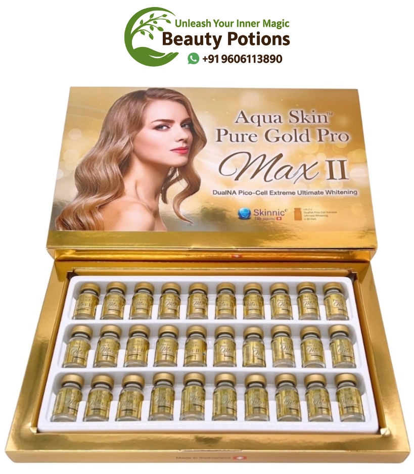 Aqua Skin Pure Gold Pro Max II Glutathione Skin Whitening Injection