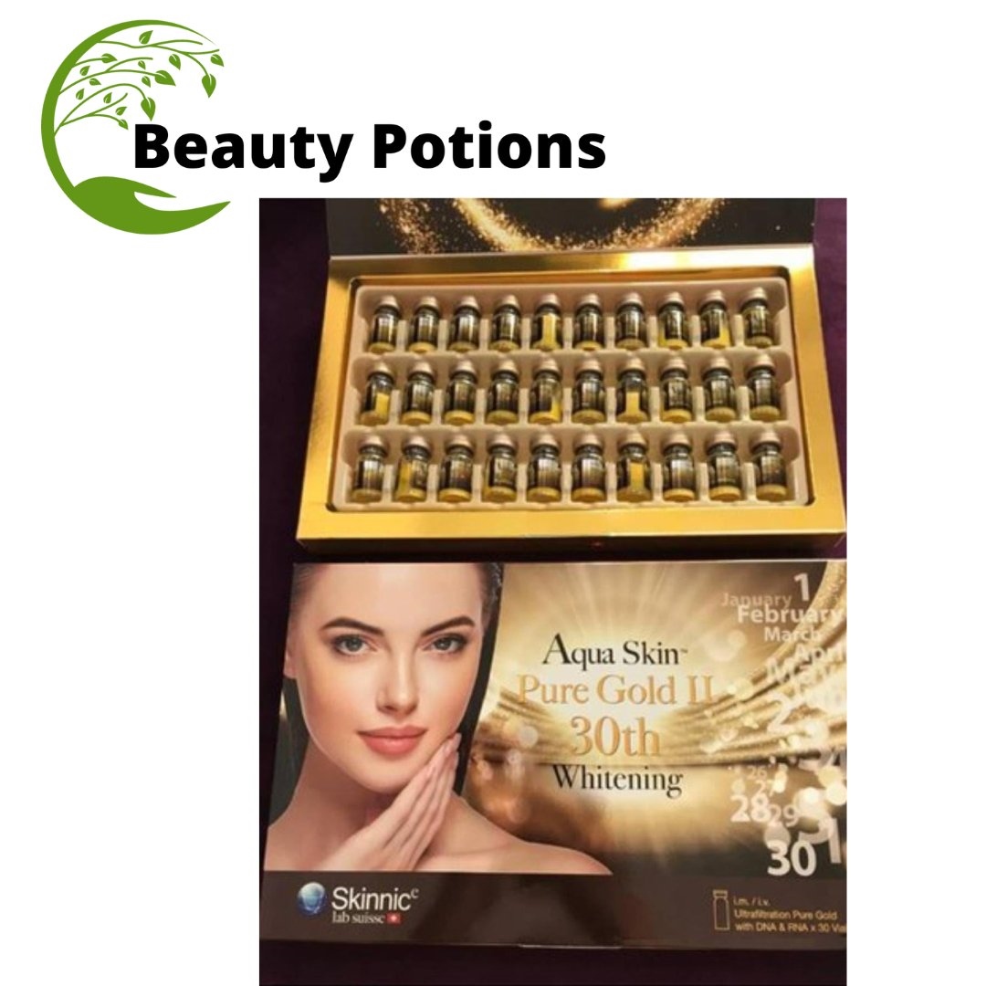 Aqua Skin Pure Gold II 30th Whitening Skin Glutathione Injection