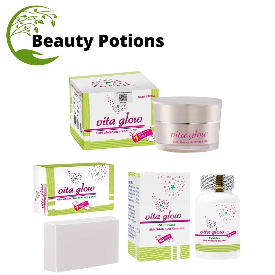 Vita Glow Night Cream & Vita Glow Glutathione Soap & Capsules