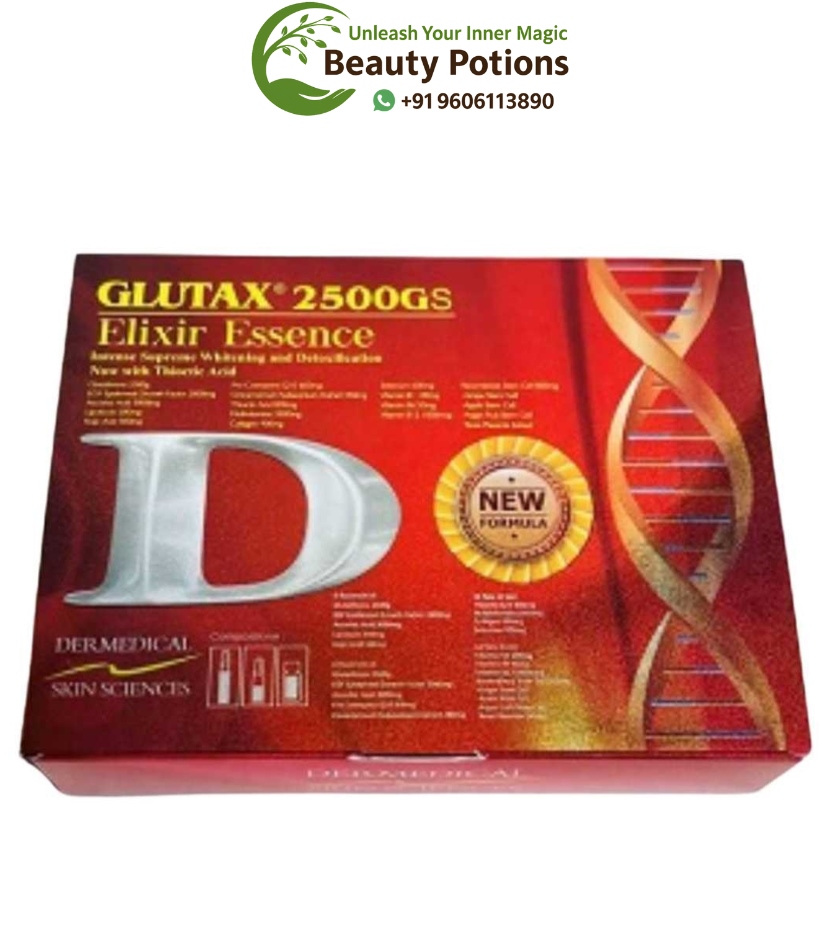 Glutax 2500 GS Elixir Essence Skin Whitening Injection 12 Sessions
