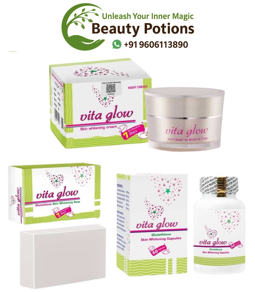 Vita Glow Night Cream & Vita Glow Glutathione Soap & Capsules