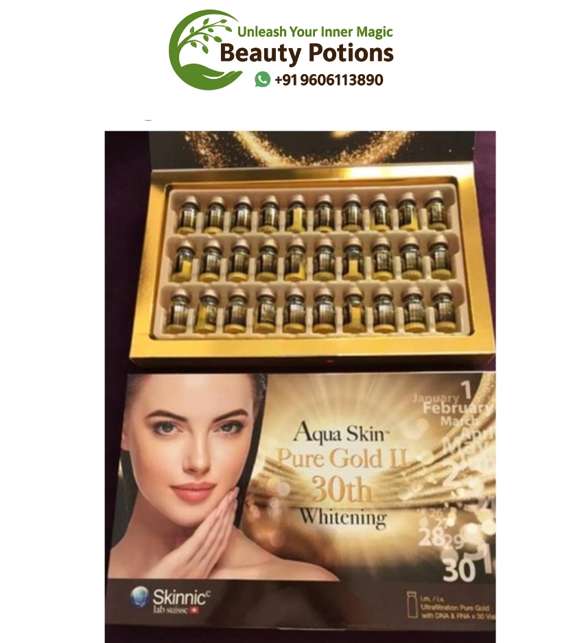 Aqua Skin Pure Gold II 30th Whitening Skin Glutathione Injection
