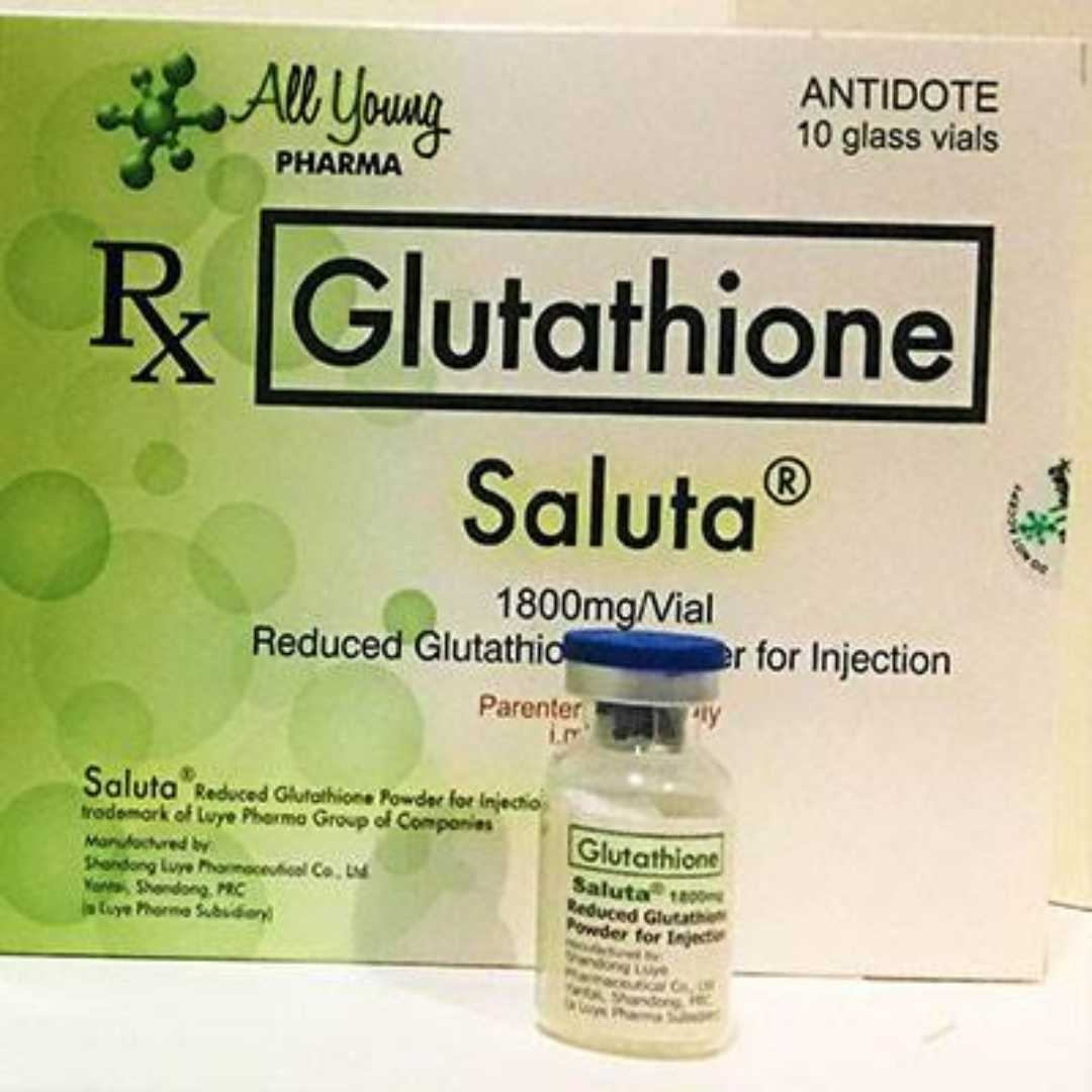 Saluta 1800 mg Reduced Glutathione Skin Whitening Injection 10 Sessions