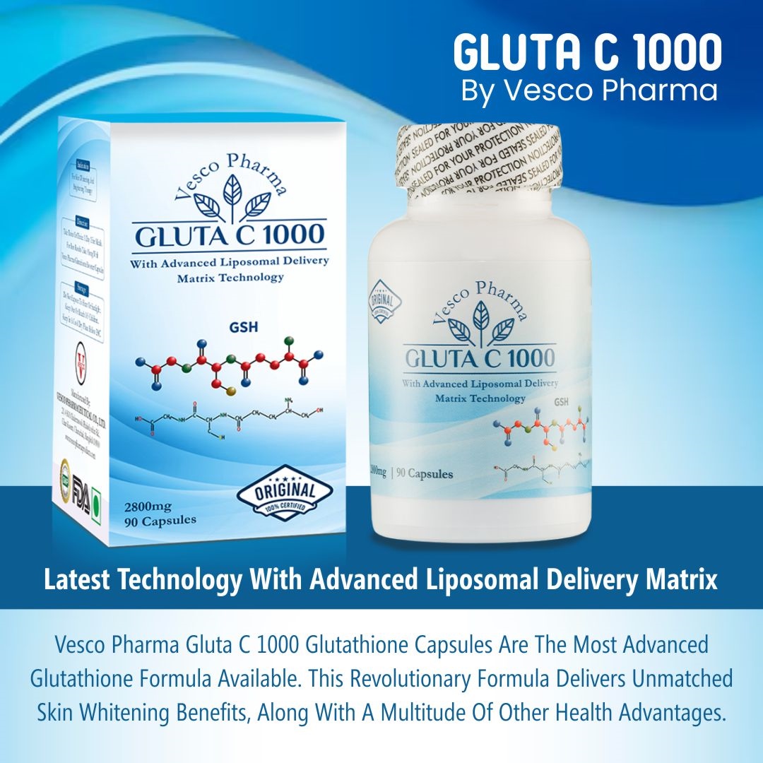 Vesco Pharma Gluta C 1000 Glutathione Skin Whitening Capsules