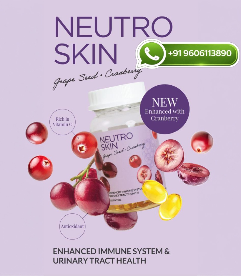 Neutro Skin Grape Seed, Cranberry Glutathione Whitening Softgels