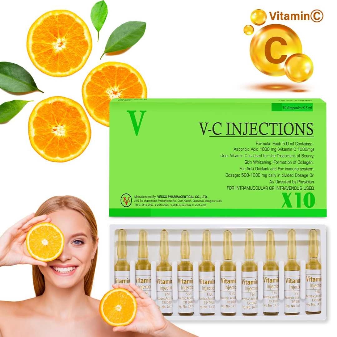 Vesco Pharma Vitamin C Injection 1000mg 10 Ampoules