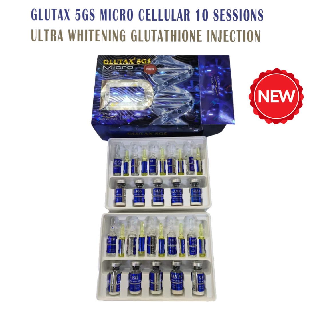 Glutax 5gs 10 Sessions Micro 5000mg Cellular Ultra Whitening Injection