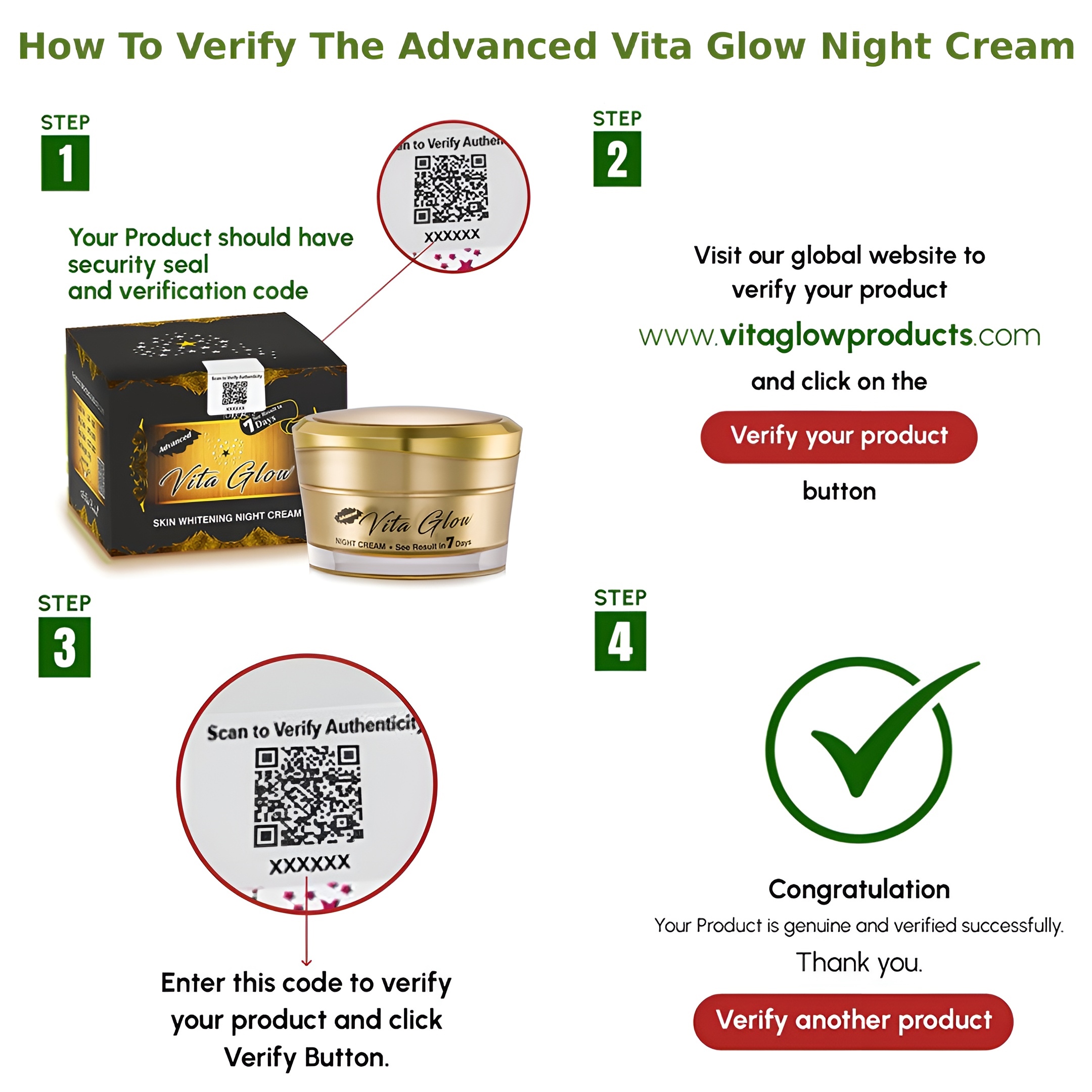 Vita glow Advanced Skin Whitening Night Cream