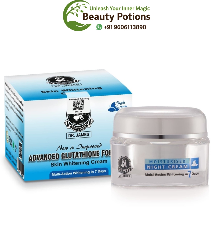 Dr James Advanced Glutathione Formula Skin Whitening Cream Made In USA Night Cream