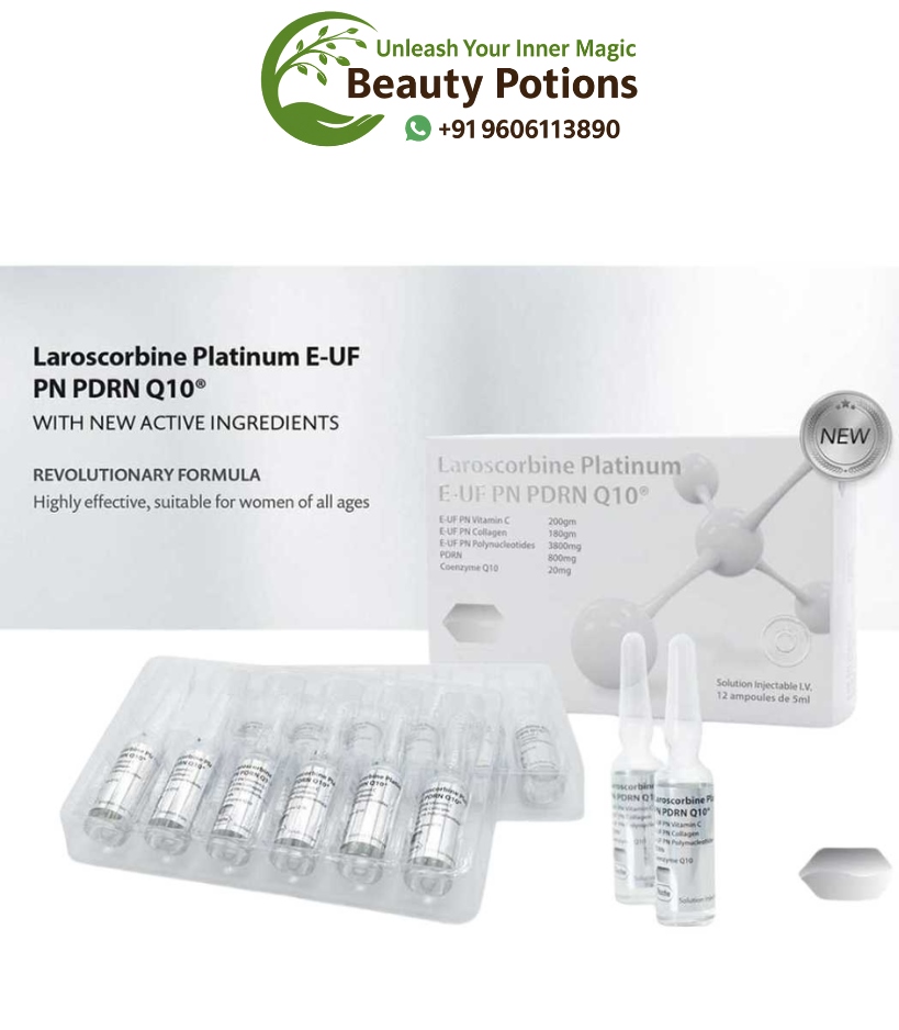 Laroscorbine Platinum E UF PN Vitamin C Collagen Injections 12 Ampoules